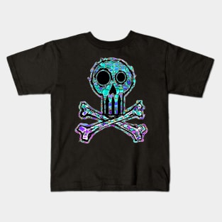 rebel skull cool rocker horror Show Kids T-Shirt